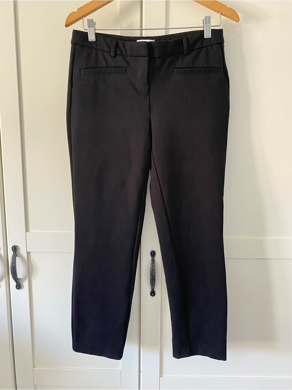 Kenar Women Black Cropped Ankle Capris High Quality Minimalist Workwear Size 6